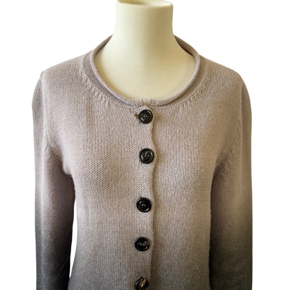 MARC CAIN SWEATER CARDIGAN SCARF SET WOOL ALPACA BLD COZY CHIC LUXURY KNIT 2 - Picture 4 of 12